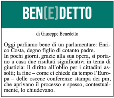 BEN(E)DETTO 10 Agosto 2021