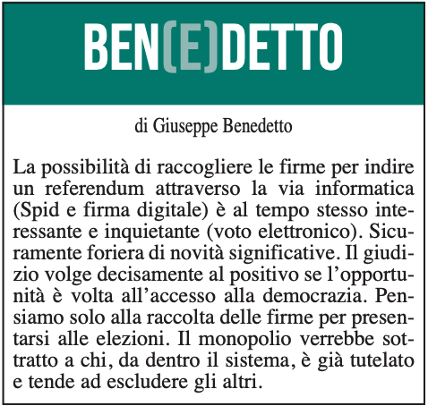 BEN(E)DETTO 11 Agosto 2021