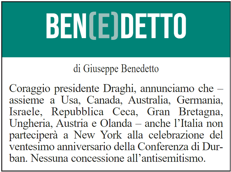 BEN(E)DETTO 18 agosto 2021