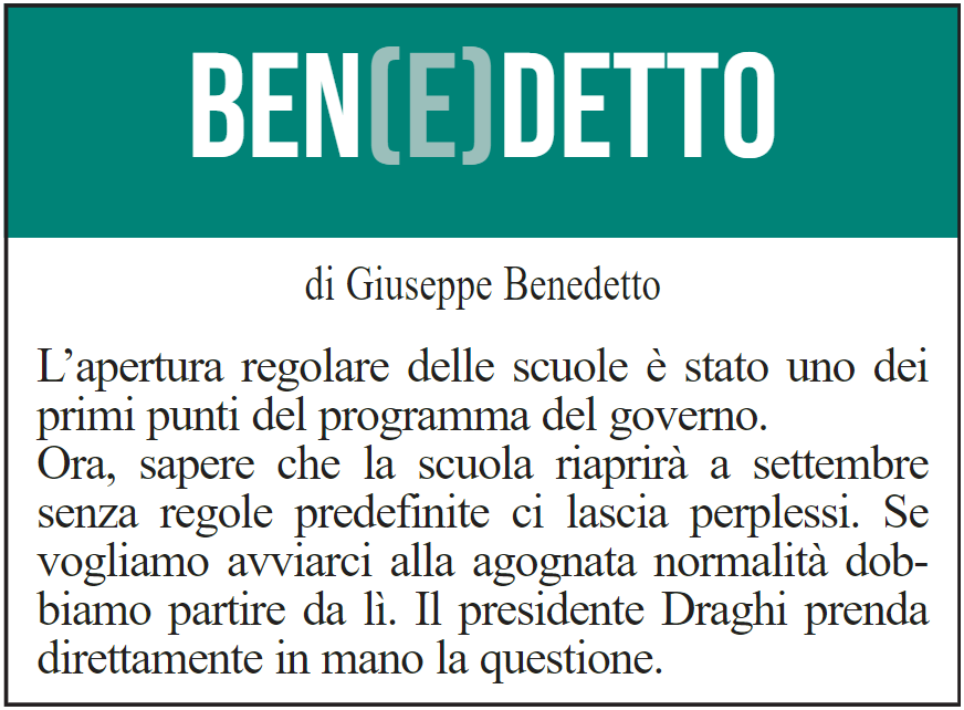 BEN(E)DETTO 21 agosto 2021