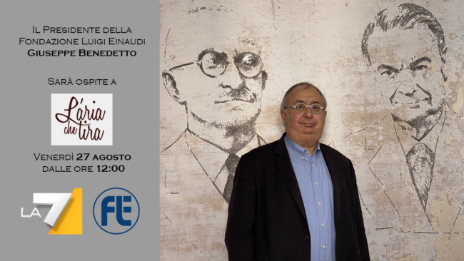 President Giuseppe Benedetto interview on “L’Aria che tira” La7, on August 27 2021