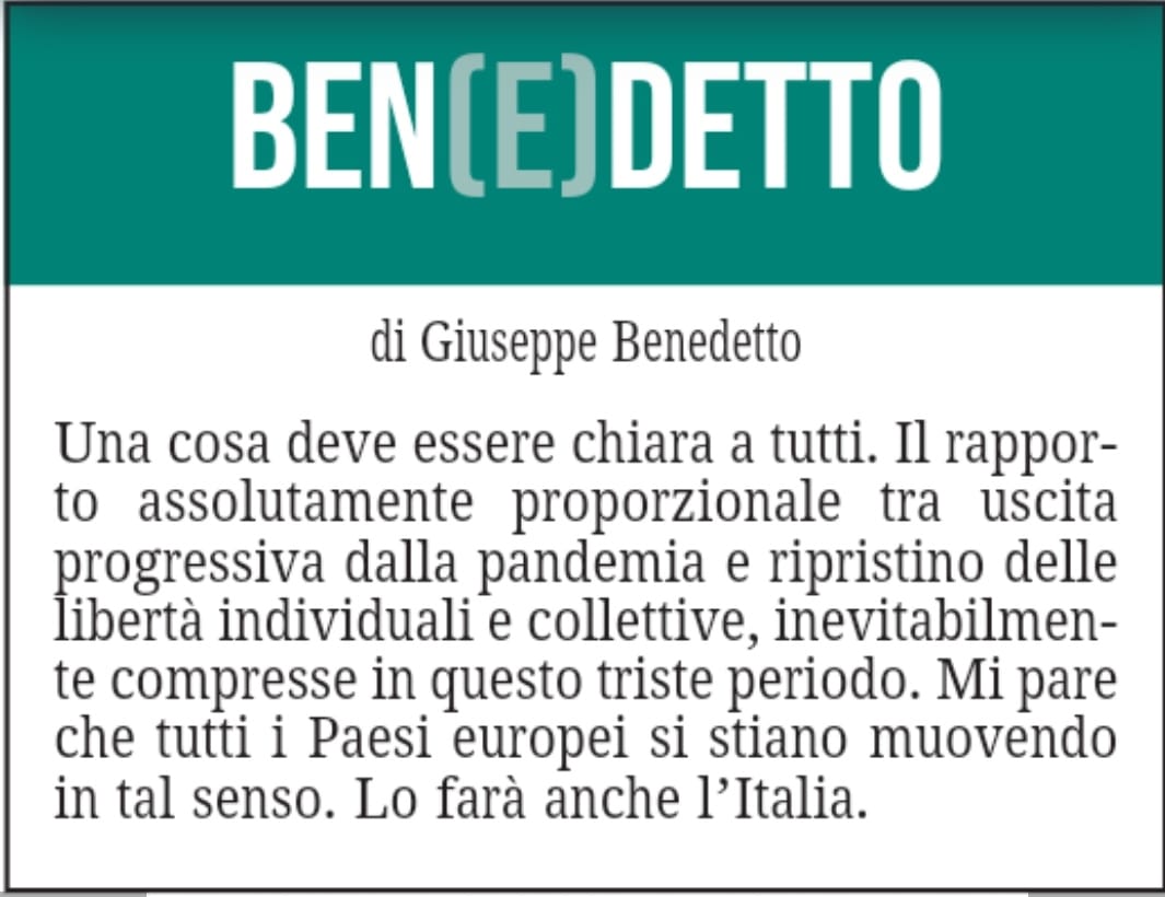 BEN(E)DETTO 18 settembre 2021