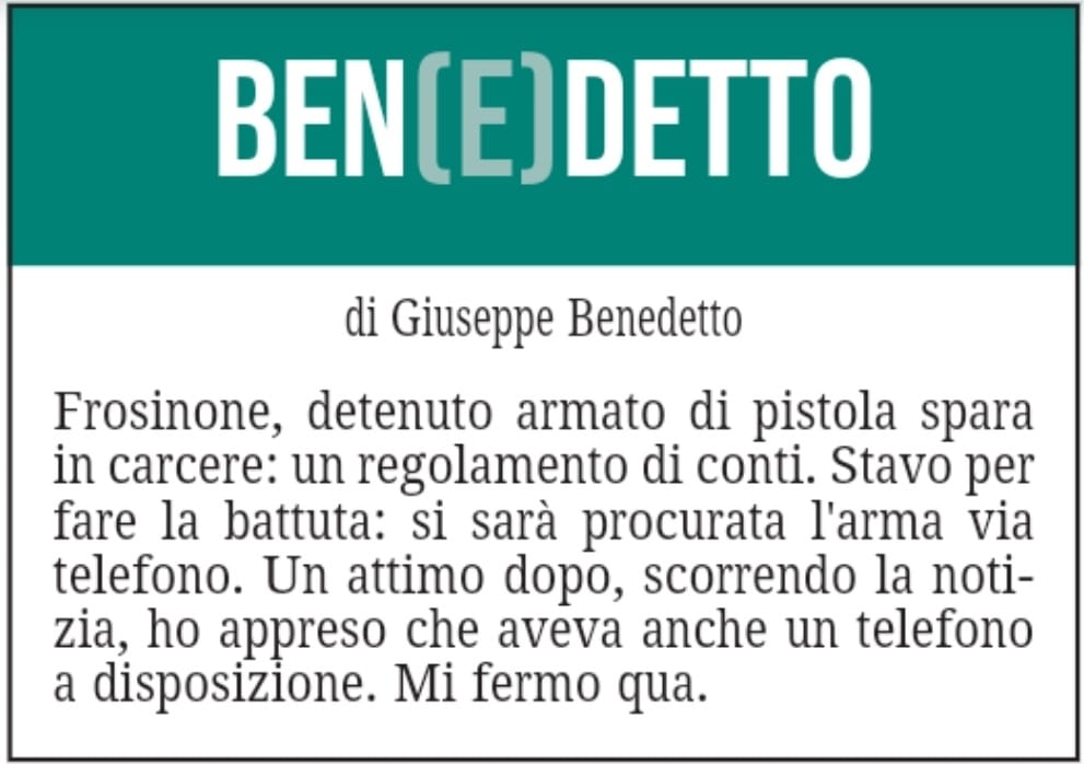 BEN(E)DETTO 21 settembre 2021