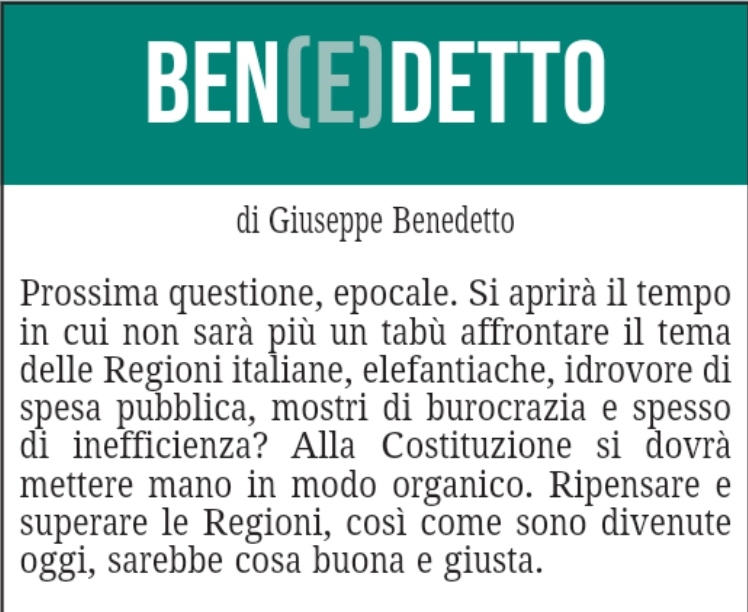 BEN(E)DETTO 9 settembre 2021