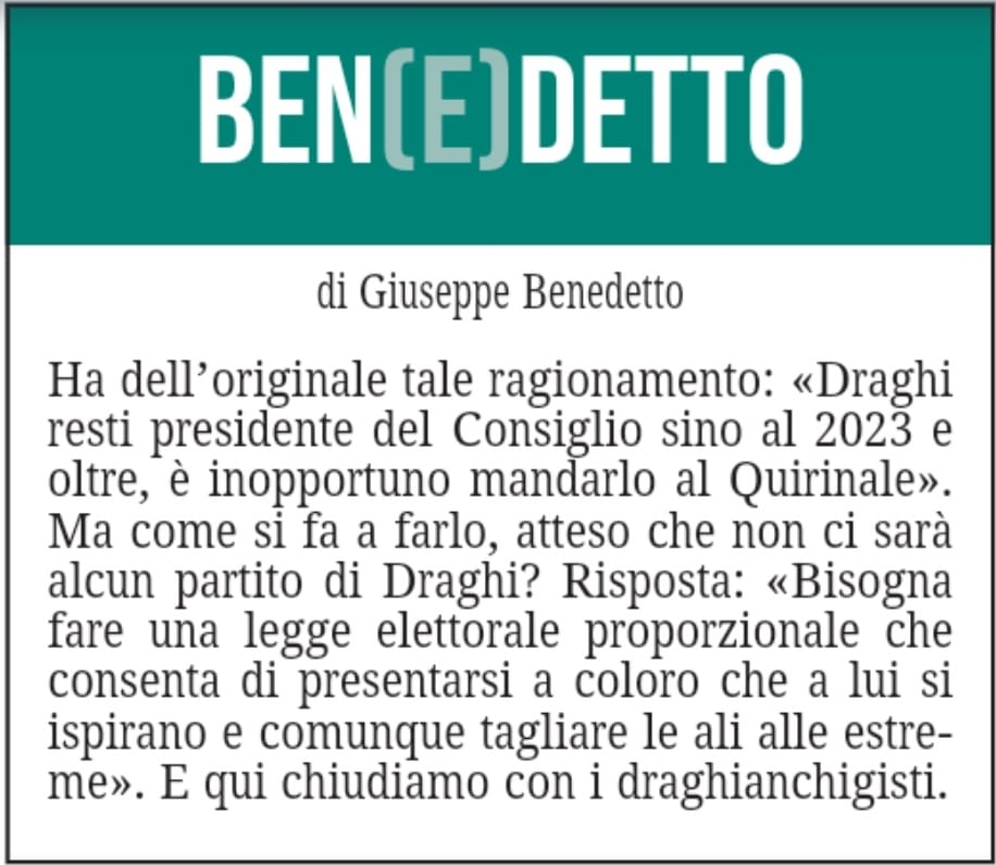 BEN(E)DETTO 30 settembre 2021