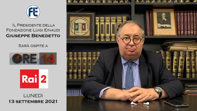 Il Presidente Giuseppe Benedetto ospite a Ore 14 su Rai 2 il 13 settembre 2021