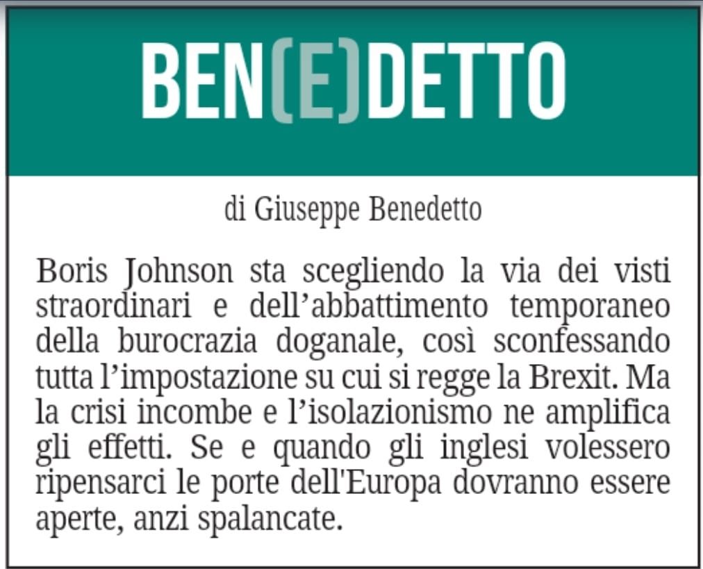 BEN(E)DETTO 2 ottobre 2021