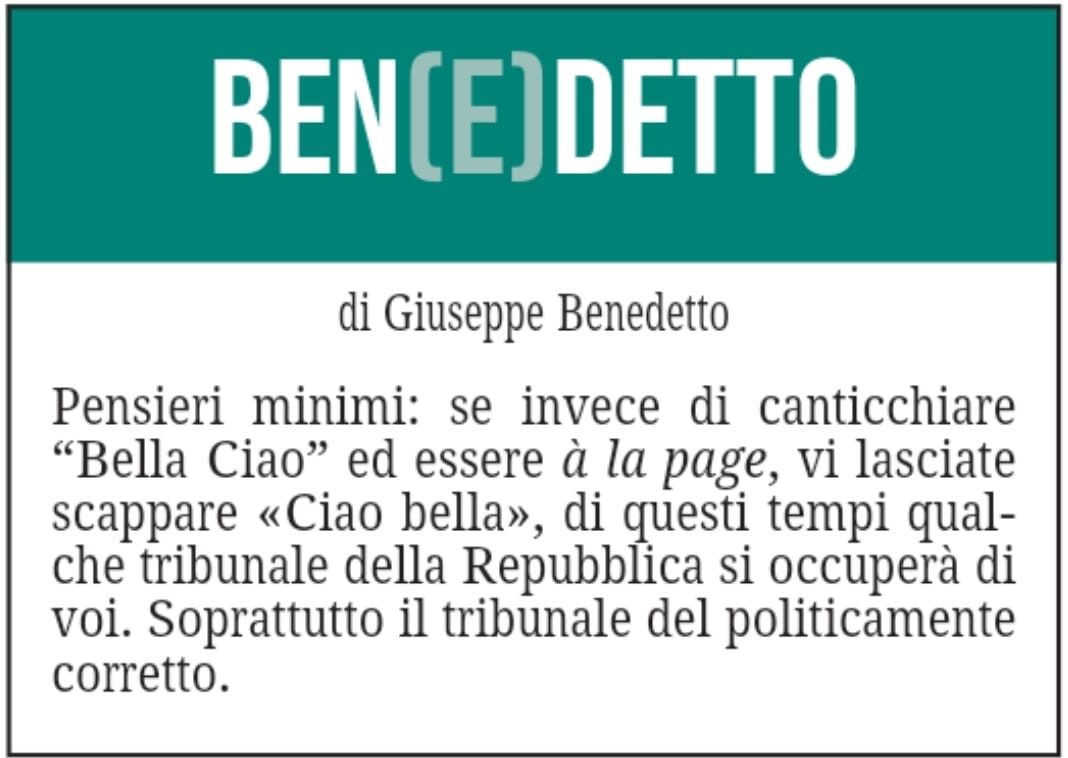 BEN(E)DETTO 9 ottobre 2021