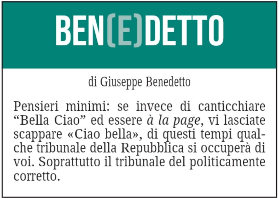 BEN(E)DETTO 9 ottobre 2021