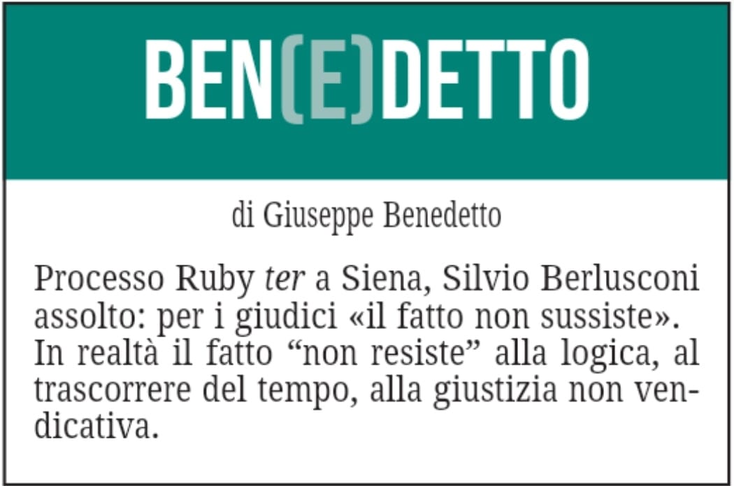 BEN(E)DETTO 23 ottobre 2021