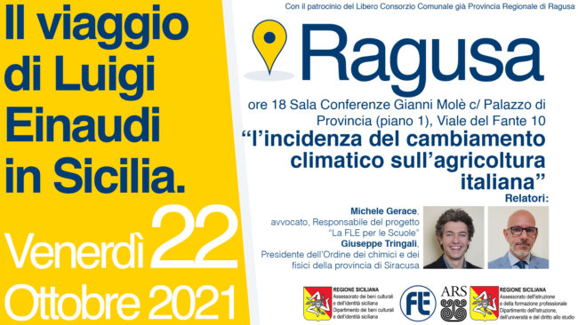 Il viaggio di Luigi Einaudi in Sicilia: Ragusa – L’incidenza del cambiamento climatico sull’agricoltura italiana