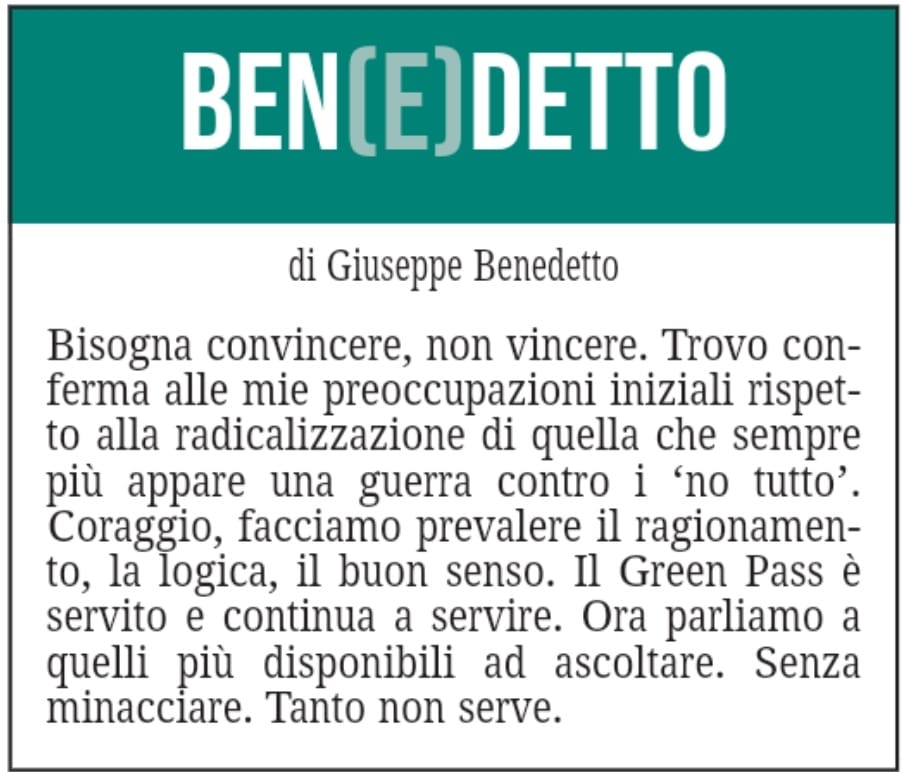 BEN(E)DETTO 5 novembre 2021