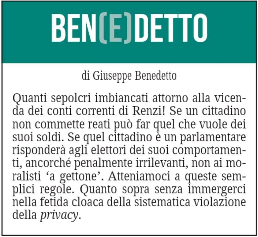 BEN(E)DETTO 9 novembre 2021