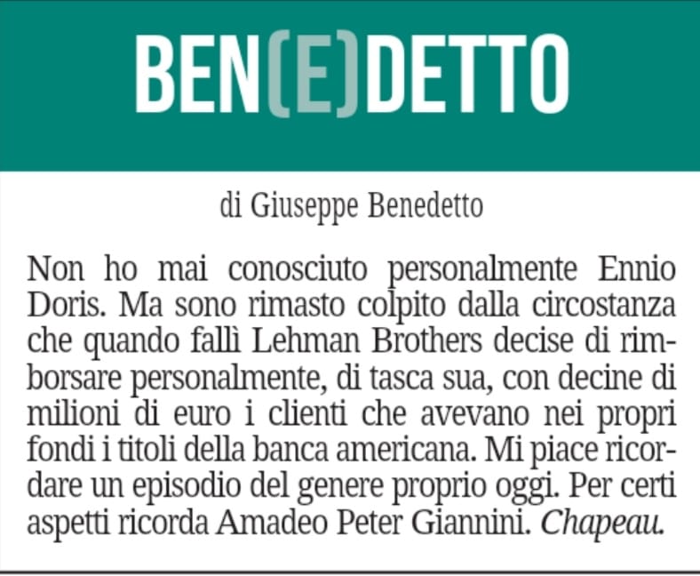 BEN(E)DETTO 26 novembre 2021