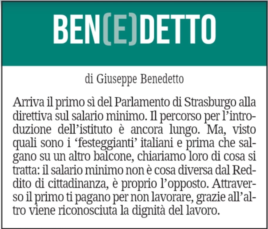 BEN(E)DETTO 27 novembre 2021