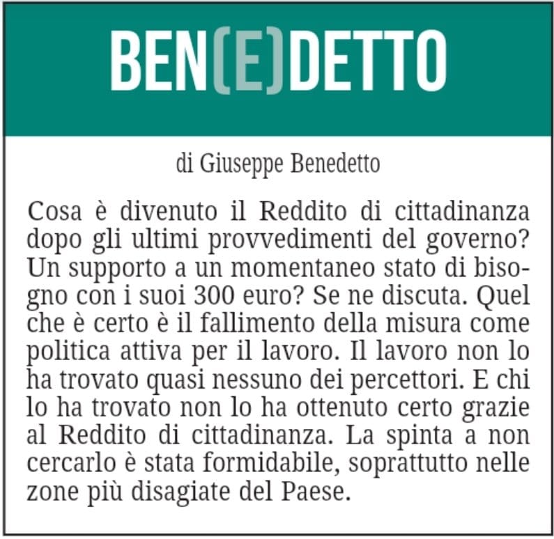 BEN(E)DETTO 30 ottobre 2021