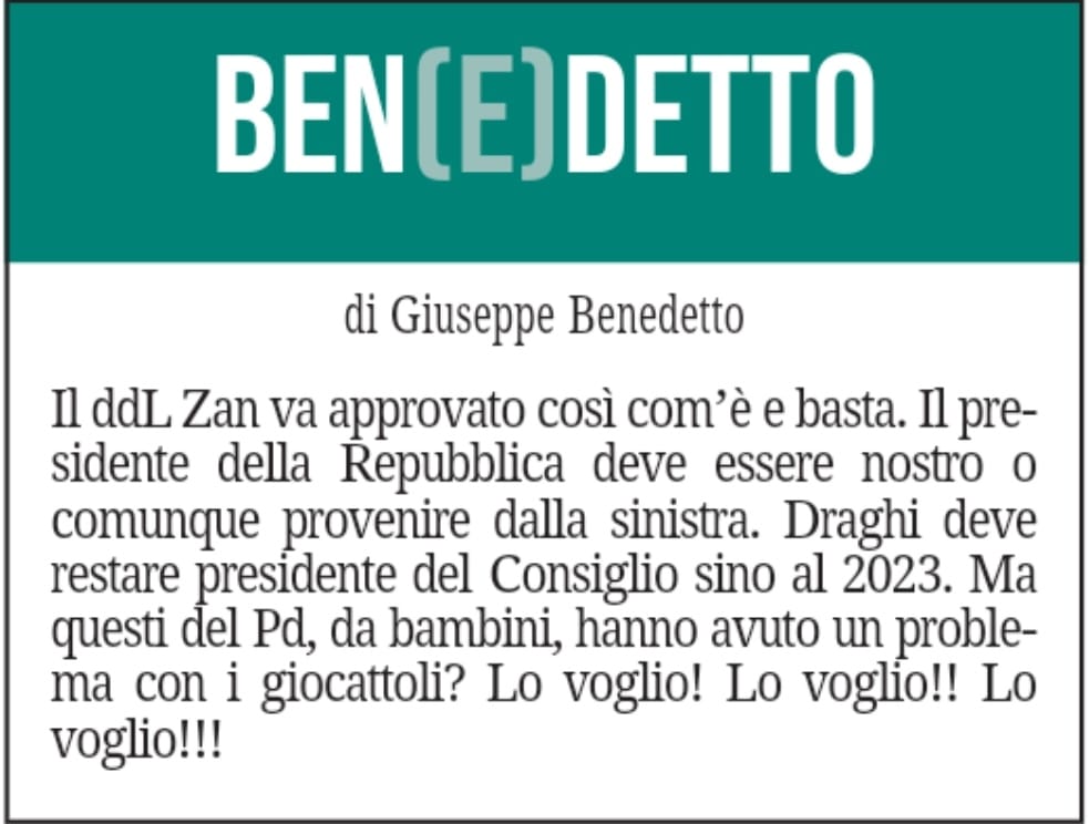 BEN(E)DETTO 30 novembre 2021