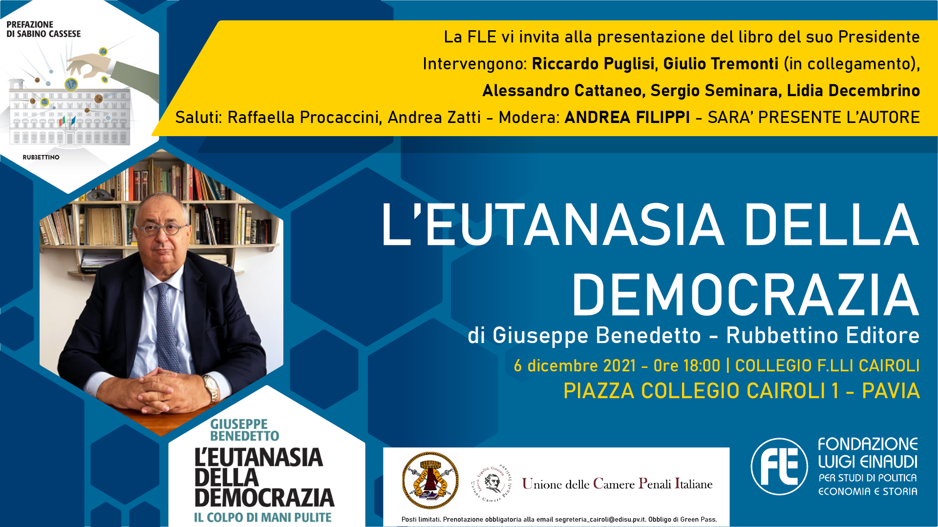 Presentazione libro “L’eutanasia della democrazia” – 6 dicembre 2021, Pavia