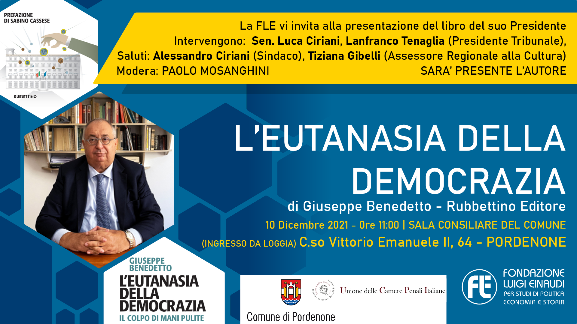 Presentazione libro “L’eutanasia della democrazia” – Pordenone, 10 dicembre 2021