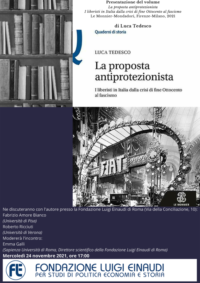 Presentazione del libro “La proposta antiprotezionista” di Luca Tedesco