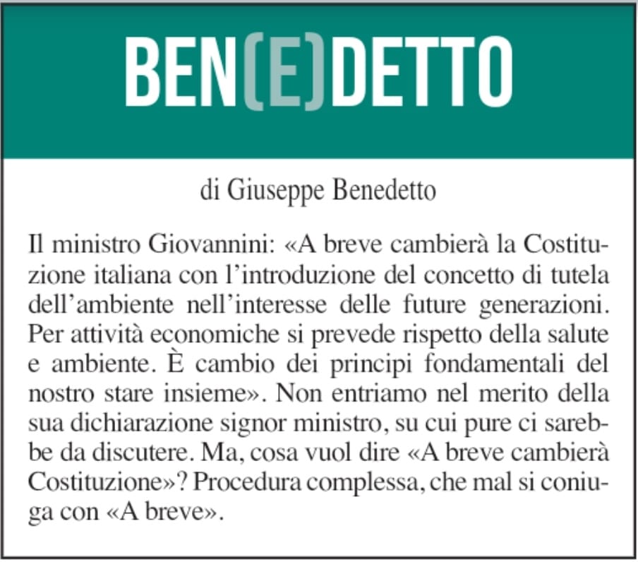 BEN(E)DETTO 7 dicembre 2021