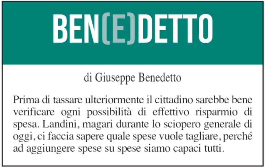 BEN(E)DETTO 16 dicembre 2021