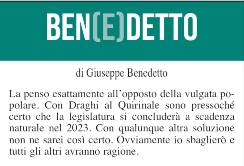 BEN(E)DETTO 23 dicembre 2021