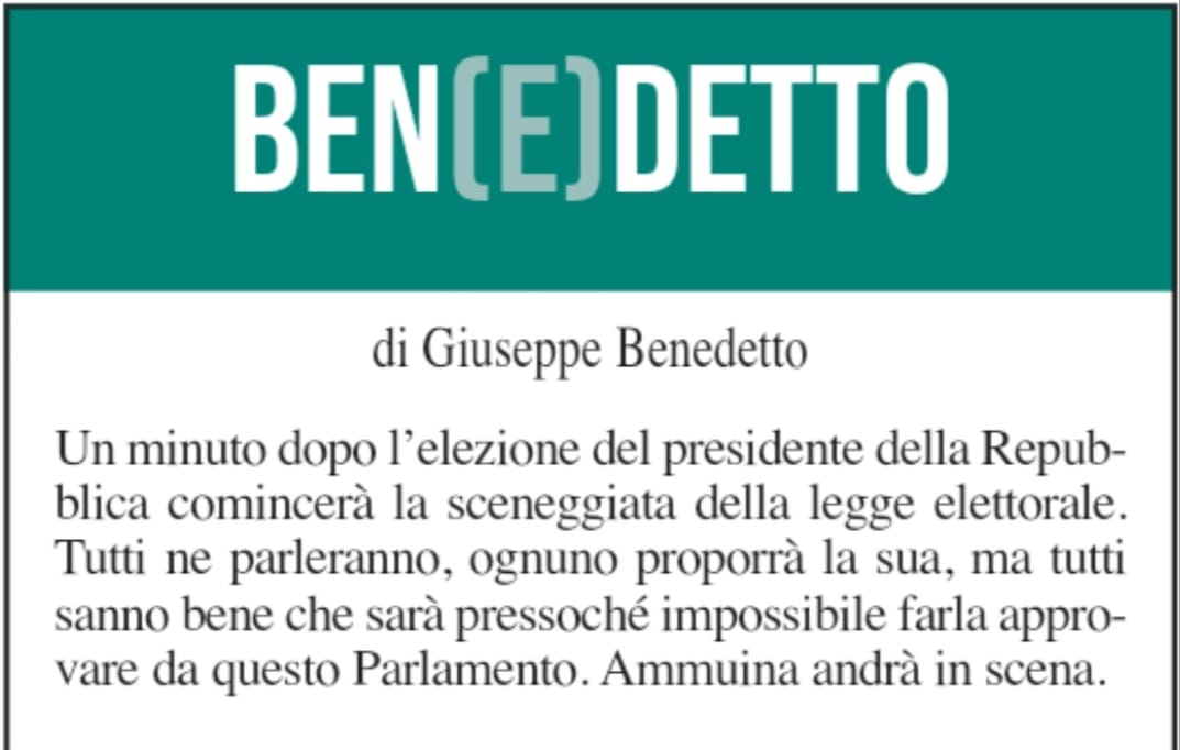 BEN(E)DETTO 30 dicembre 2021