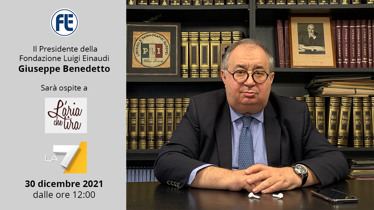 Il Presidente Giuseppe Benedetto ospite a “L’aria che tira” su La7 il 30 dicembre 2021