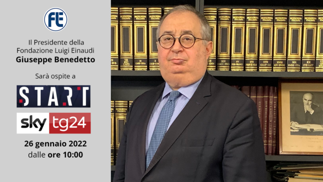 Il Presidente Giuseppe Benedetto ospite a “Start” su Sky TG 24 il 26 gennaio 2022