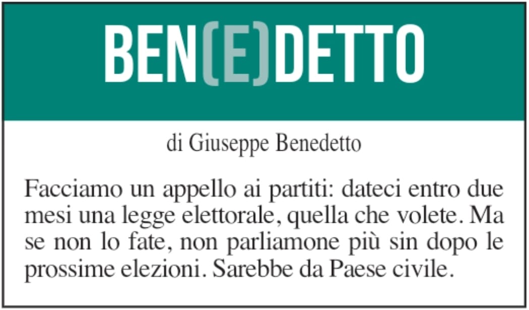 BEN(E)DETTO 3 febbraio 2022