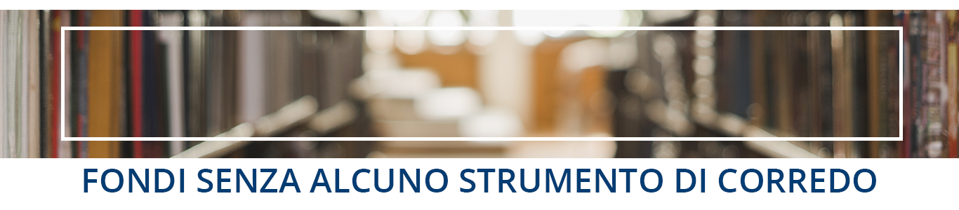 Fondi senza alcuno strumento di corredo