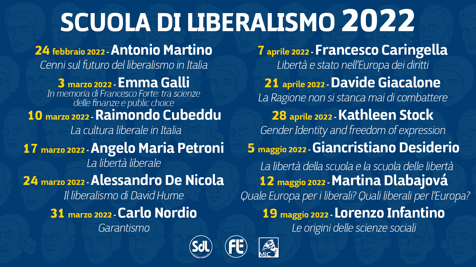 Calendario Scuola di Liberalismo 2022