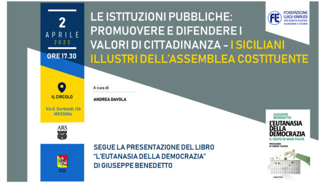 Le istituzioni pubbliche: promuovere e difendere i valori di cittadinanza - I siciliani illustri dell'Assemblea Costituente