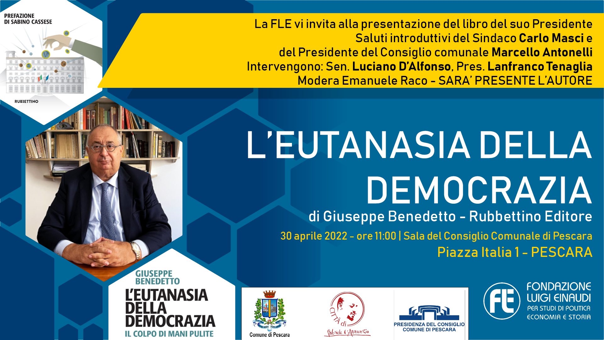 Presentazione libro “L’eutanasia della democrazia” – 30 aprile 2022, Pescara