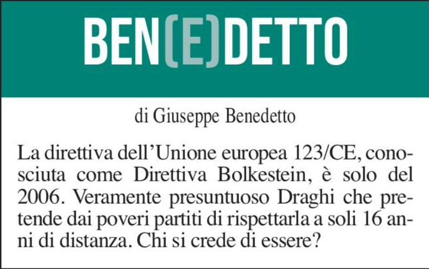 BEN(E)DETTO 21 maggio 2022