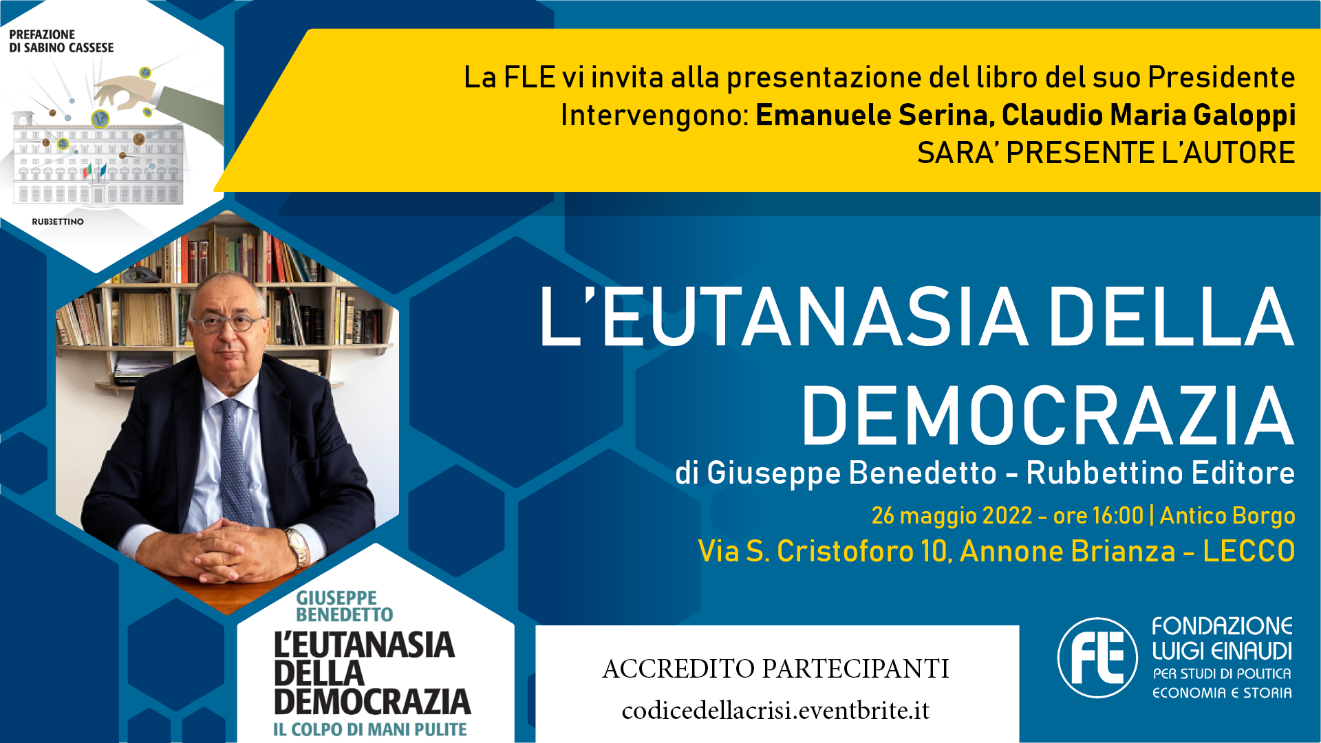 Presentazione libro “L’eutanasia della democrazia” – 26 maggio 2022, Annone Brianza – Lecco