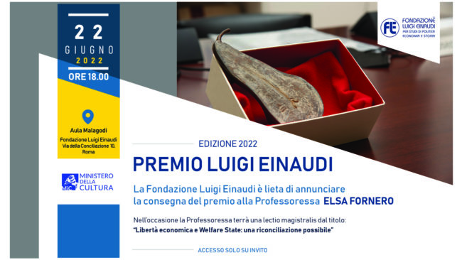 premio luigi einaudi edizione 2022