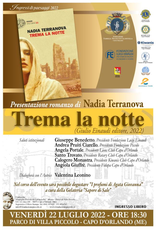 Presentazione del libro "Trema la notte" di Nadia Terranova