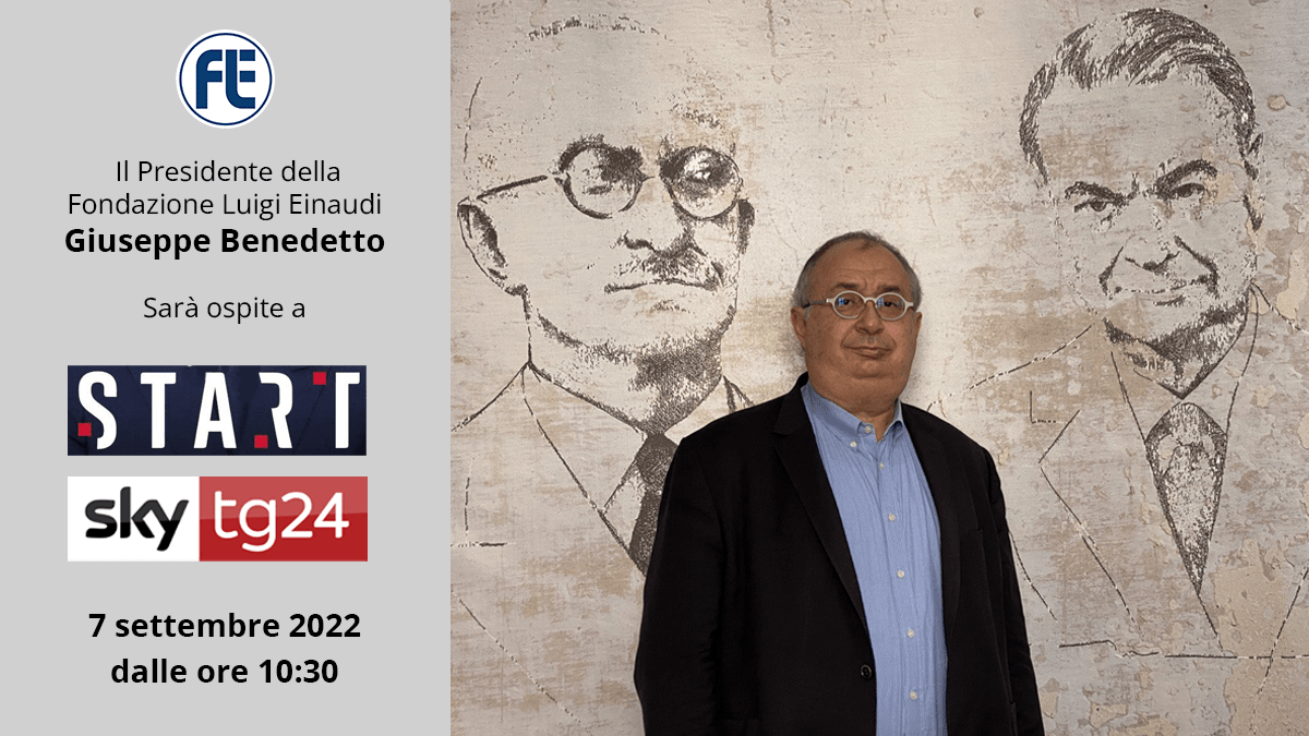Il Presidente Giuseppe Benedetto ospite a “Start” su Sky TG 24 il 7 settembre 2022