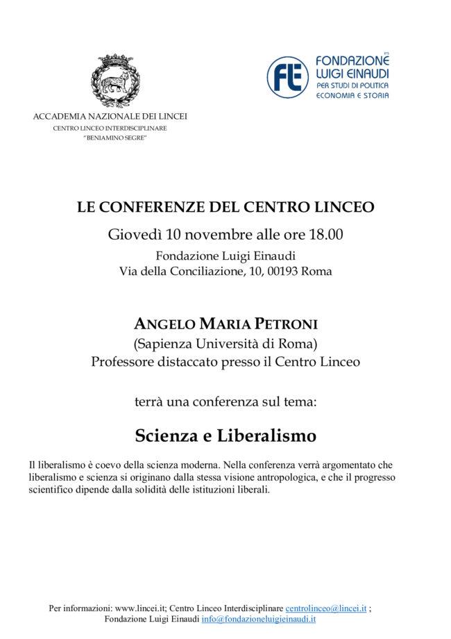 Conferenza "Scienza e Liberalismo"