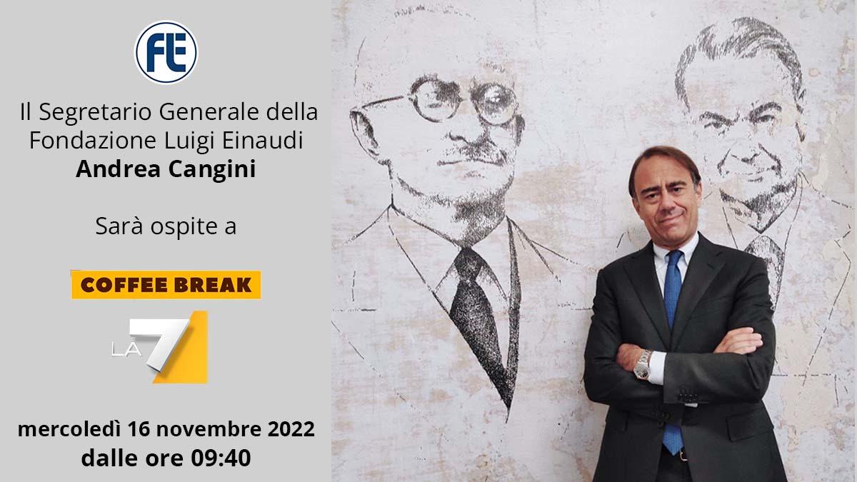 Il Segretario Generale Andrea Cangini ospite a “Coffee Break” su La7 il 16 novembre 2022
