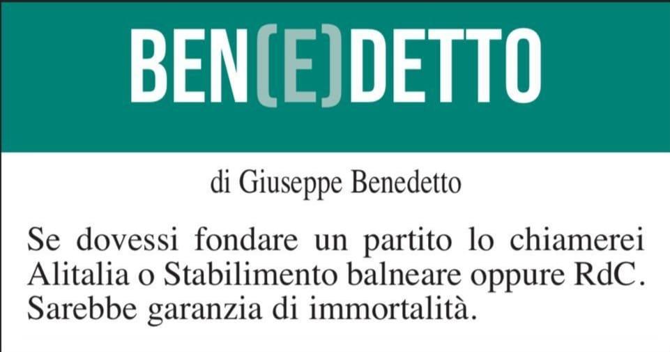 Ben(e)detto 3 novembre 2022