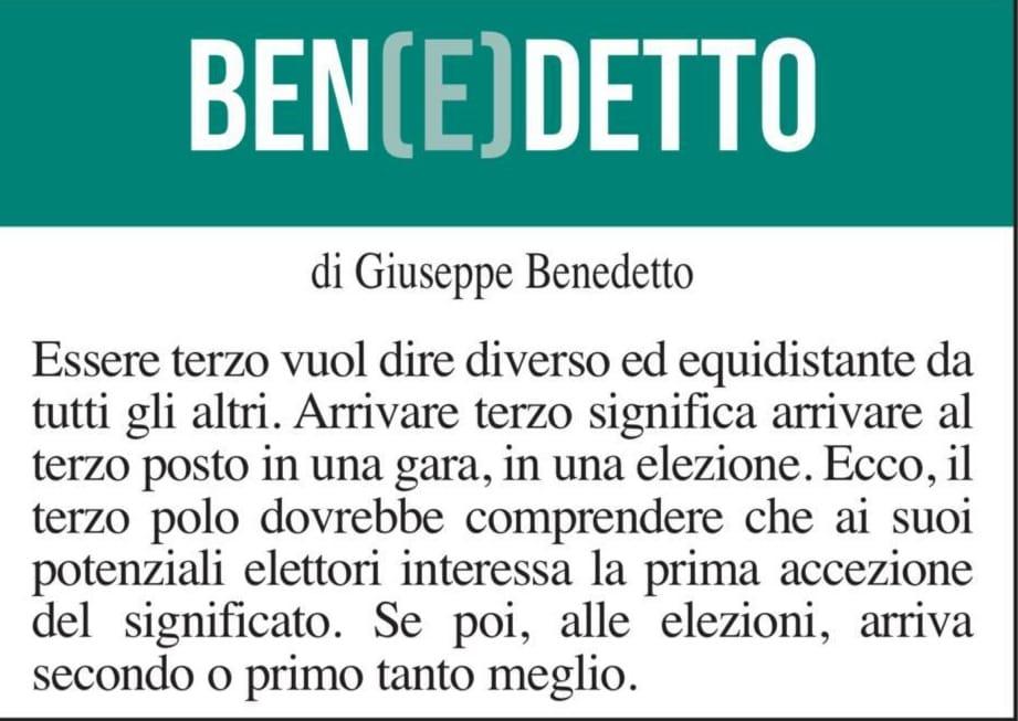 Ben(e)detto 9 novembre 2022