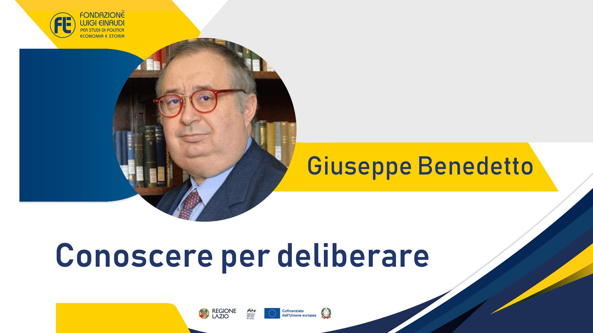 Conoscere per crescere. Conoscere per deliberare di Giuseppe Benedetto