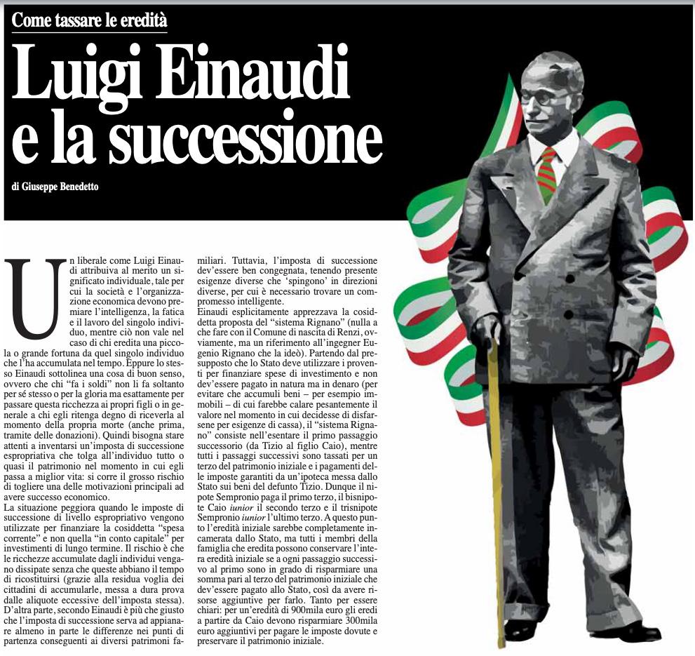 Luigi Einaudi e la successione
