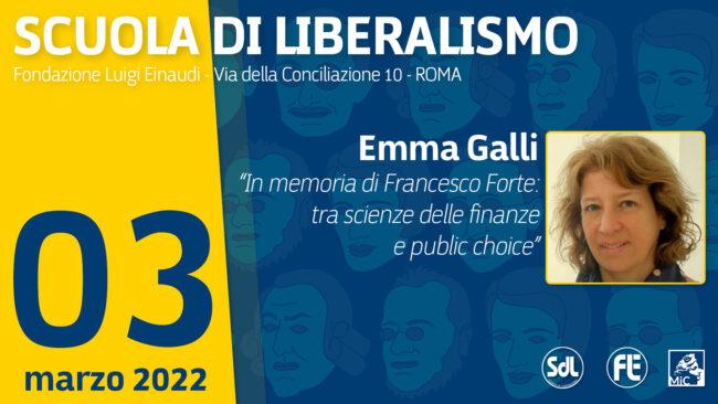 Scuola di Liberalismo 2022 - Emma Galli “In memoria di Francesco Forte: tra scienze delle finanze e public choice”