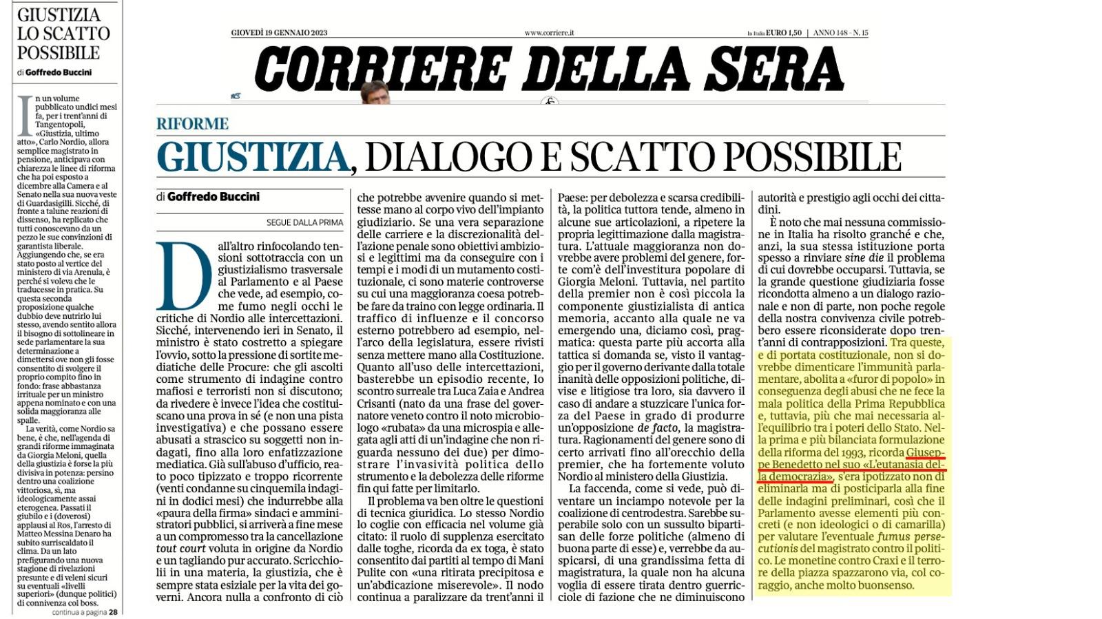 Dialogo e riforme: giustizia, lo scatto possibile – corriere.it