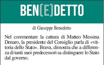 Ben(e)detto – 17 gennaio 2023