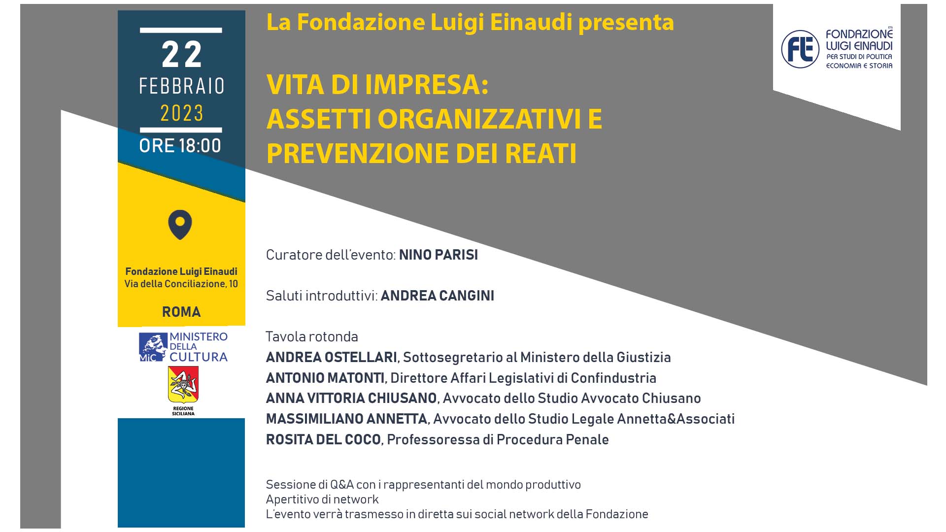 Vita di impresa: assetti organizzativi e prevenzione dei reati